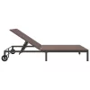  Napozóágy 1-személy Barna 206 x 62.5 x 74 cm polirattan