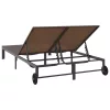  Napozóágy 1-személy Barna 206 x 62.5 x 74 cm polirattan