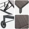  Napozóágy 1-személy Barna 206 x 62.5 x 74 cm polirattan