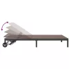 Napozóágy 1-személy Barna 206 x 62.5 x 74 cm polirattan