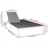  Napozóágy 1-személy Barna 206 x 62.5 x 74 cm polirattan