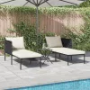  Napozóágy párnákkal 2 fő részére Anthracite 115x153x69,5 cm Acél