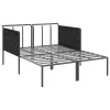  Napozóágy párnákkal 2 fő részére Anthracite 115x153x69,5 cm Acél