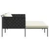  Napozóágy párnákkal 2 fő részére Anthracite 115x153x69,5 cm Acél