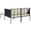  Napozóágy párnákkal 2 fő részére Anthracite 115x153x69,5 cm Acél