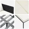  Napozóágy párnákkal 2 fő részére Anthracite 115x153x69,5 cm Acél
