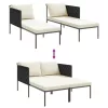  Napozóágy párnákkal 2 fő részére Anthracite 115x153x69,5 cm Acél