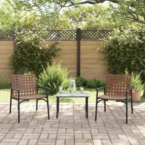  Kerti székek 2 db Fekete 79x56x73,5 cm Poly Rattan