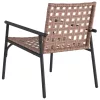  Kerti székek 2 db Fekete 79x56x73,5 cm Poly Rattan