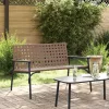  Kerti Pad Fekete 113x79x75 cm Poli Rattan