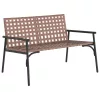  Kerti Pad Fekete 113x79x75 cm Poli Rattan