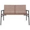  Kerti Pad Fekete 113x79x75 cm Poli Rattan