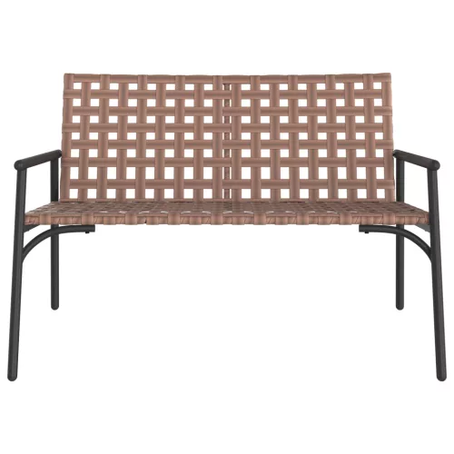  Kerti Pad Fekete 113x79x75 cm Poli Rattan