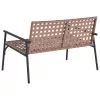  Kerti Pad Fekete 113x79x75 cm Poli Rattan