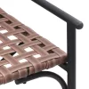  Kerti Pad Fekete 113x79x75 cm Poli Rattan