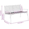  Kerti Pad Fekete 113x79x75 cm Poli Rattan