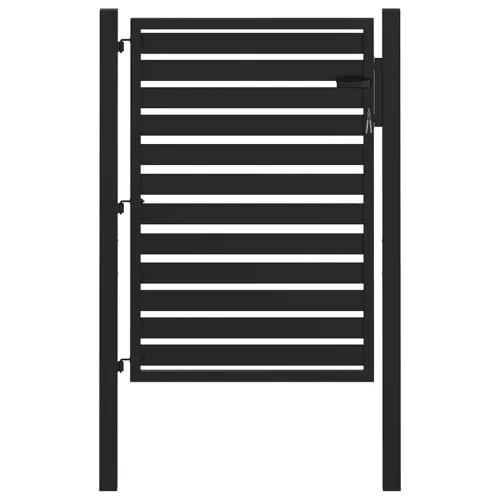  fekete alumínium kerti kapu zárható 100x120 cm