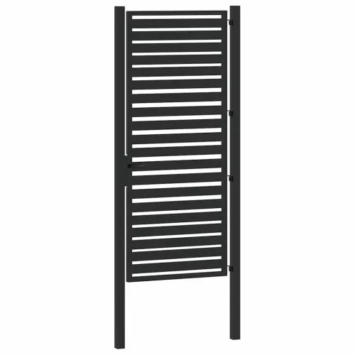  fekete alumínium kerti kapu zárható 100x200 cm
