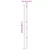  Kerítésoszlopok 13 db Zöld Ø32 mm 210 cm Horganyzott Acél