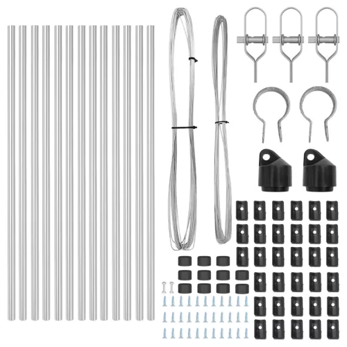  Kerti oszlopok 13 db Ø32 mm 80 cm Horganyzott acél