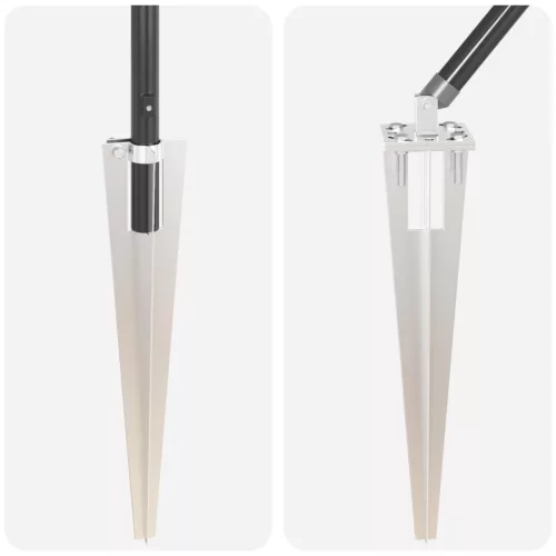  Kerti Kerítésoszlopok Csatlakozóval 7 db Ø32 mm 60 cm Horganyzott Acél