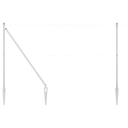  Kertkerítések Oszlopok Tüske 7 db Ø32 mm 170 cm Horganyzott Acél