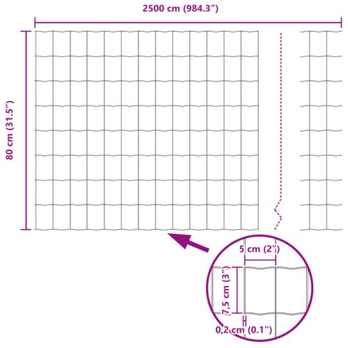  Zöld Euro Kerítés 0.8x25 m Acél
