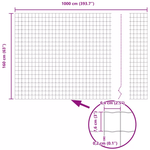 Zöld Euró Kerítés 1,6x10 m Acél