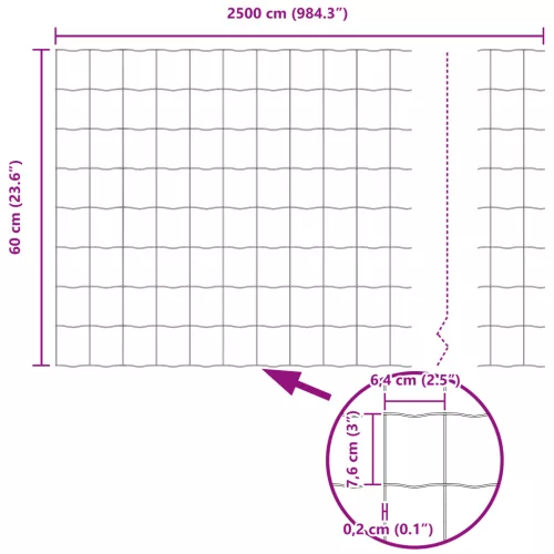  Zöld Euro Kerítés 0.6x25 m Acél