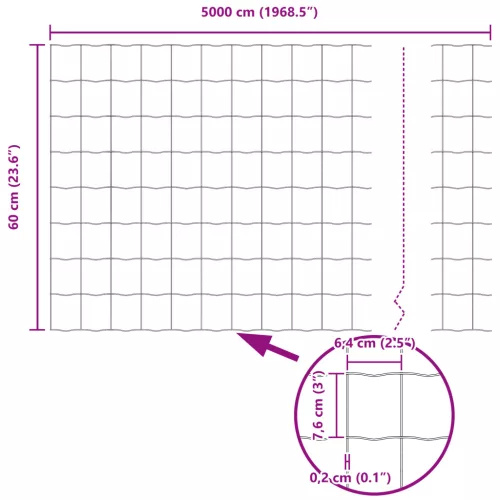  Zöld Euro kerítés 0.6x50 m Fém