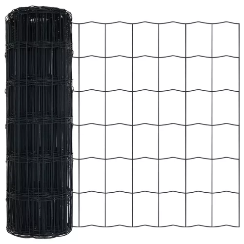  Euro Kerítés Szürke 0,8x10 m Acél