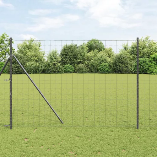  Euro Kerítés Szürke 1.6x10 m Acél
