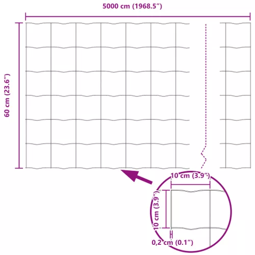  Euro Kerítés Szürke 1.6x10 m Acél