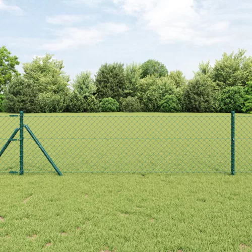  Lánckerítés Zöld 0.8x25 m Acél