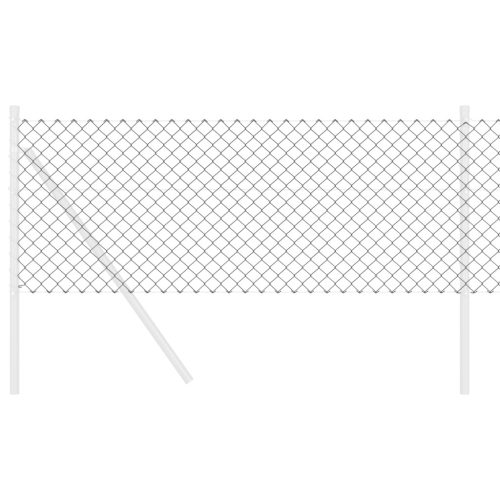  Lánc Kapu Kerítés Szürke 0.8x25 m Fém