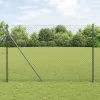  Lánc link kerítés Szürke 1,6x25 m Acél