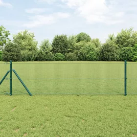  Hegesztett Drótháló Kerítés Zöld 0.8x10 m Acél