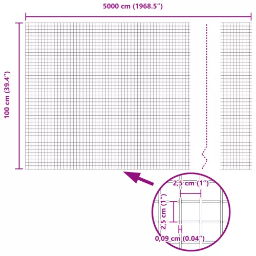  Zöld hegesztett drótkerítés 1x50 m acél