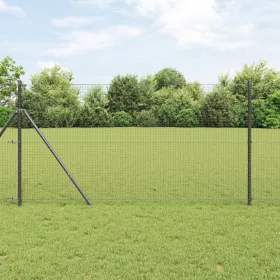  Hegesztett Drótháló Kerítés Szürke 1.2x25 m Acél
