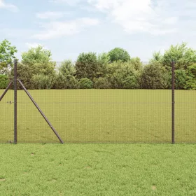  Hegesztett Drótkerítés Piros 1.5x10 m Acél