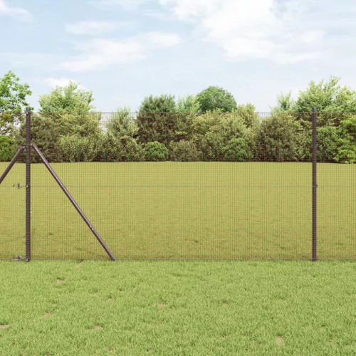  Hegesztett Drótkerítés Piros 1.5x10 m Acél