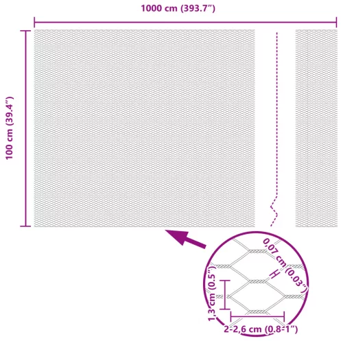  Hatszögletű Kerítés Zöld 1x10 m Acél