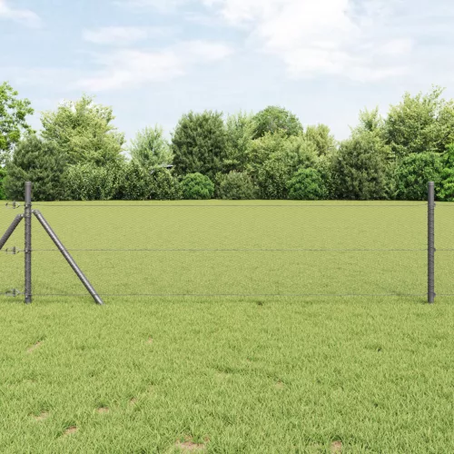  Hatszögű Kerítés Szürke 0.5x10 m Acél