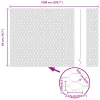  Hatszögű Kerítés Szürke 0.5x10 m Acél