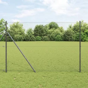  Szürke Hatszögletű Kerítés 1.6x25 m Acél