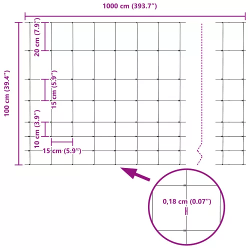  mezőkerítés 1x10 m galvanizált acél