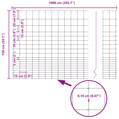  Mezőkerítés 1.6x25 m Horganyzott Acél