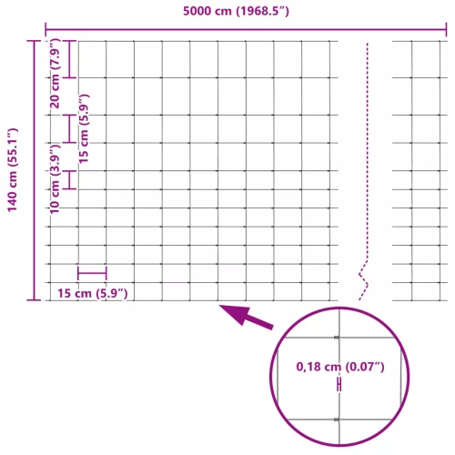  Mezőkerítés 1.4x50 m Horganyzott Acél