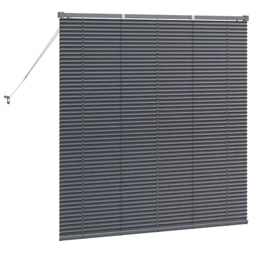 Ablak Roló függönyökkel Egyéb Sötétszürke 130 x 130 cm Alumínium