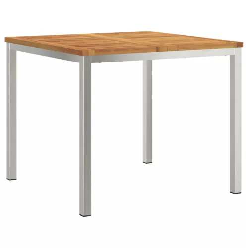  kültéri étkezőasztal 90x90x74.5 cm tömör akácfából